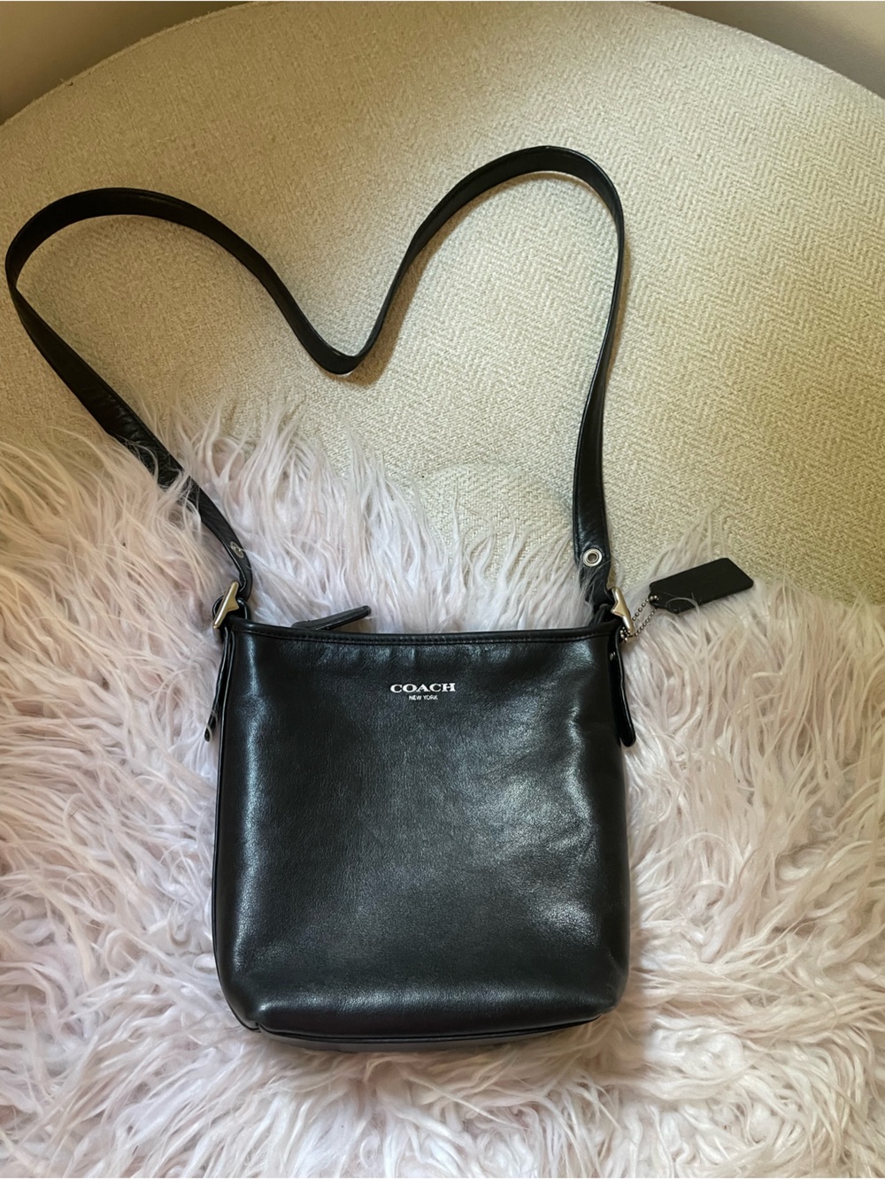 Coach Black Smooth Leather Crossbody